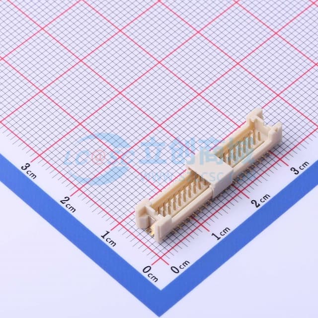2x20P 间距:1.25mm 立贴实物图