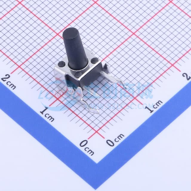 6*6*11.5mm 卧插 轻触开关 【插件】实物图