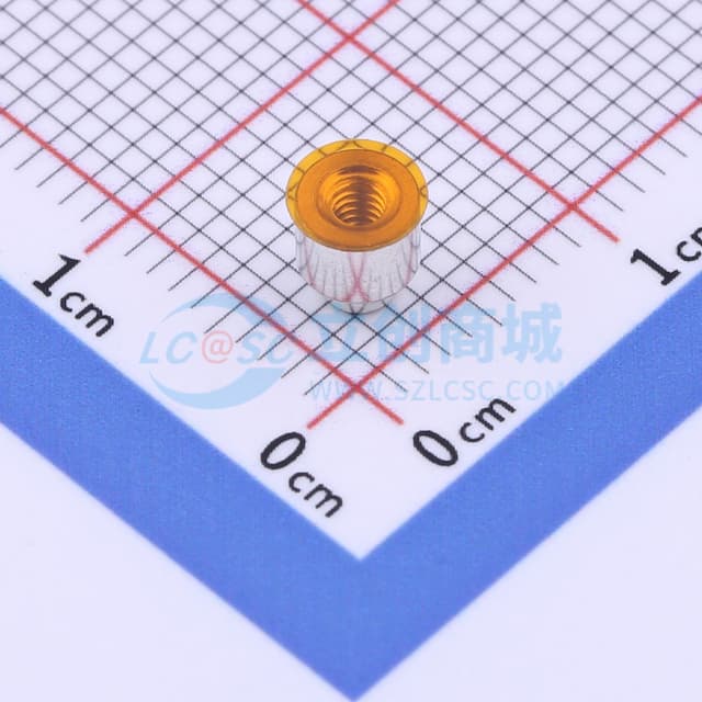 雄和远景，电路板表贴圆螺母柱，M2X3，铜镀锡,1个实物图