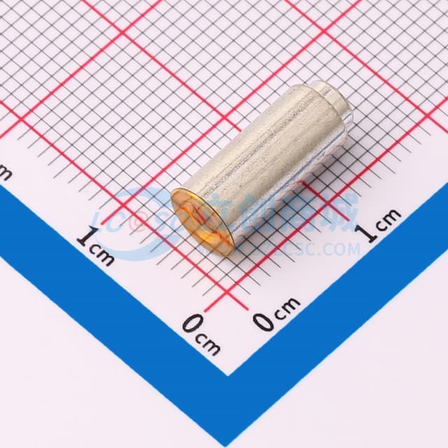 雄和远景，电路板表贴圆螺母柱，M3Xφ5.56X12+1.53盲孔，铜镀锡，编带装实物图