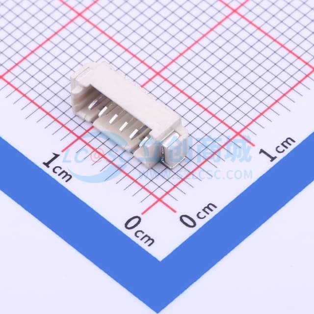 1x6P 间距:1.25mm 卧贴 系列:PicoBlade(MX 1.25)实物图