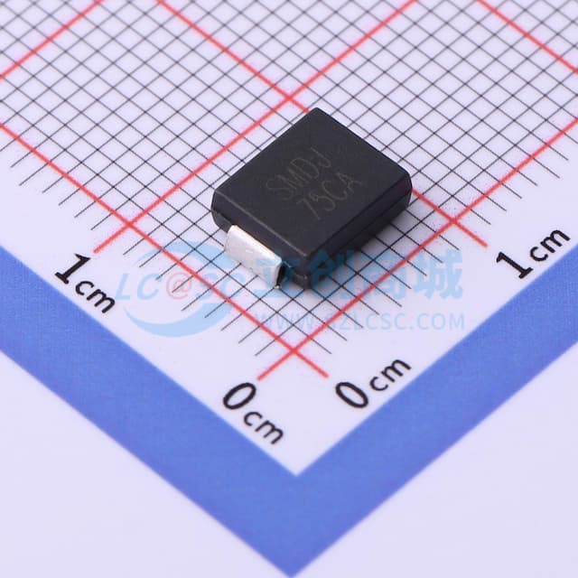 双向TVS 75V截止 峰值浪涌电流：24.8A实物图