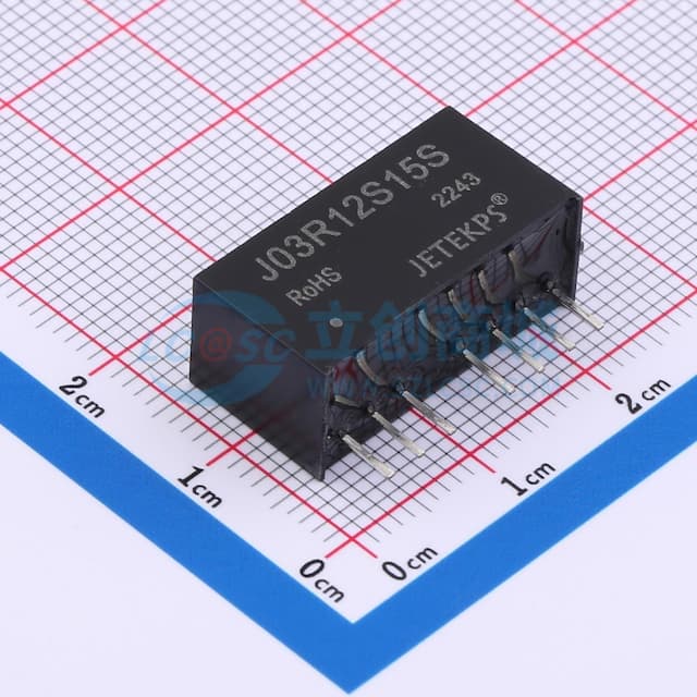 3W SIP封装宽电压输入隔离稳压DC-DC模块电源实物图