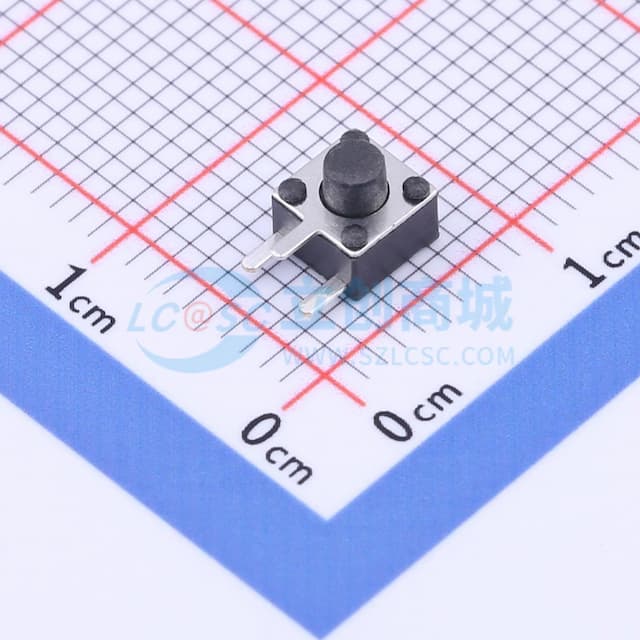 4.5*4.5*4.5mm 卧插 轻触开关【插件】实物图