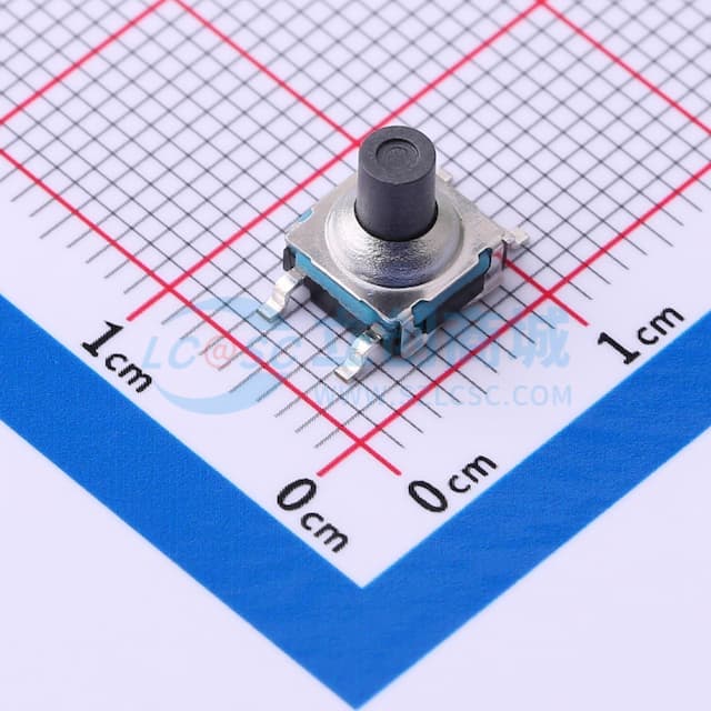 立贴防水轻触开关 黑钮蓝垫 180gf实物图