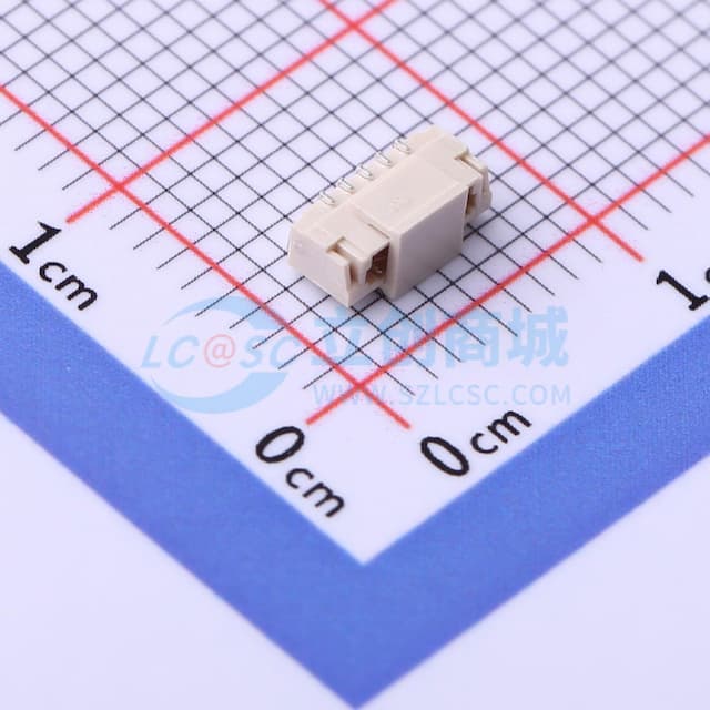 1x5P 间距:0.8mm 立贴实物图