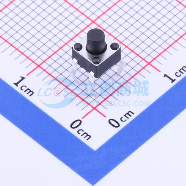 4.5*4.5*5 插件轻触开关180G 【插件】实物图