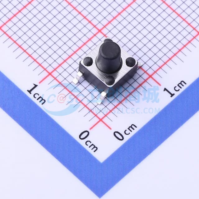 6*6*7mm 立贴 轻触开关实物图