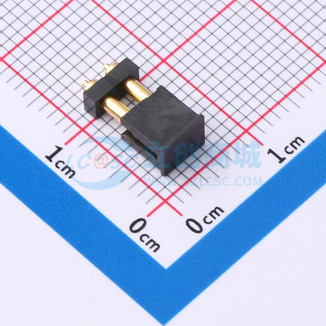 2pin插件弹簧顶针连接器实物图