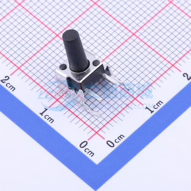 6*6*11.5mm 卧插 轻触开关 【插件】实物图