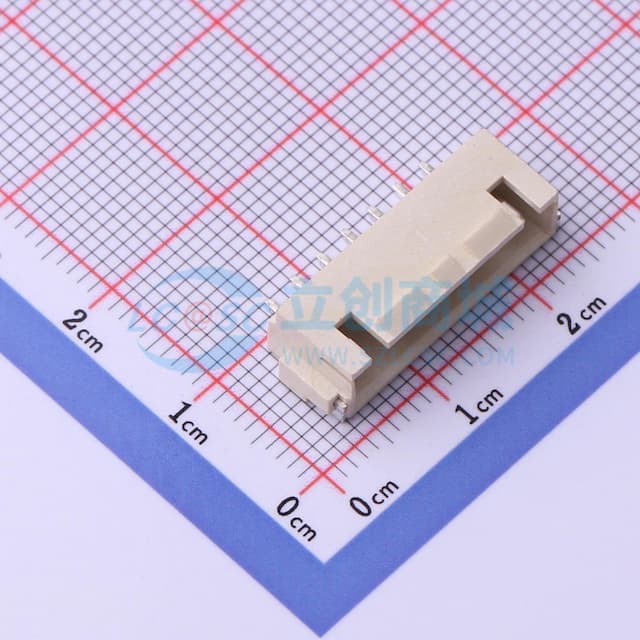 1x7P 间距:2.5mm 卧贴 系列:XHB实物图