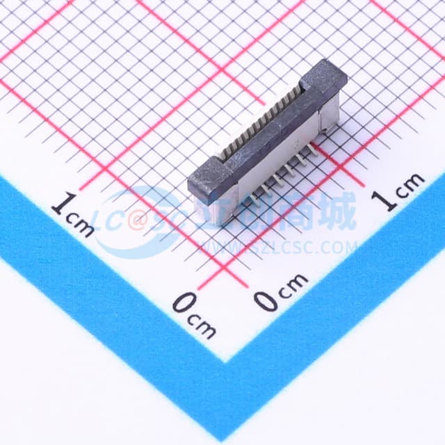 间距:0.5mm P数:13P 抽屉式 单侧触点/垂直实物图