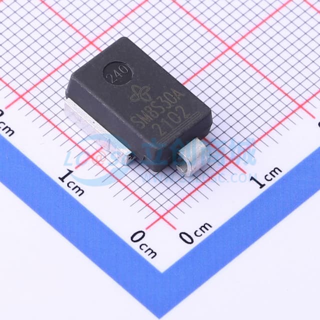 单向TVS 30V截止 峰值浪涌电流：136A@10/1000us实物图