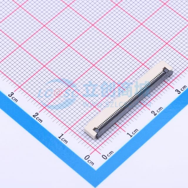 间距:0.5mm P数:53P 翻盖式 下接实物图
