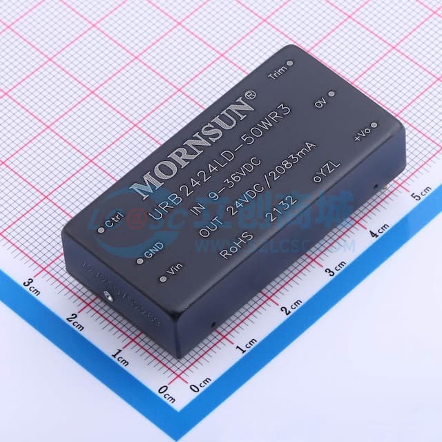 50W隔离式DC-DC转换器，具备超宽输入和稳压单输出【插件】实物图