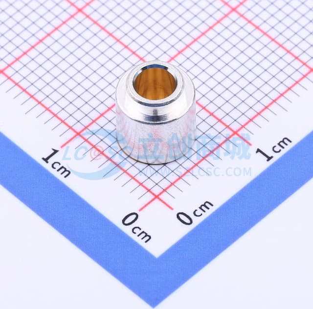 雄和远景，电路板表贴圆螺母柱，光孔3.6Xφ7.14X6+1.53，铜镀锡，编带装实物图