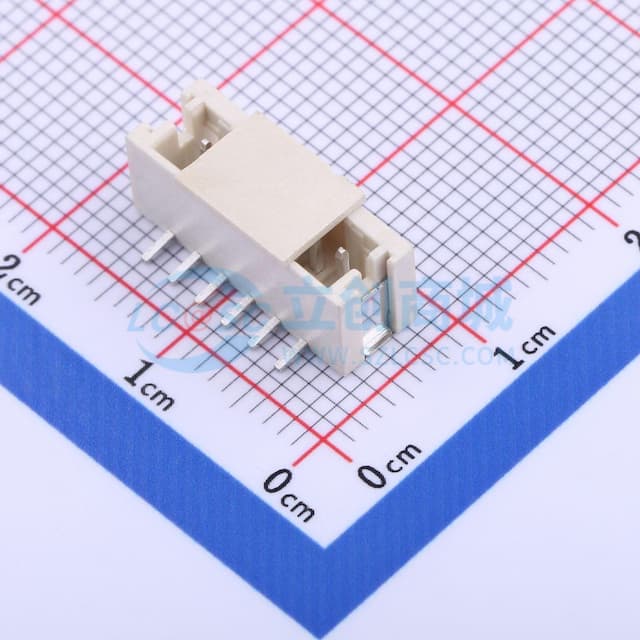 1x6P 间距:2mm 立贴 系列:PH实物图