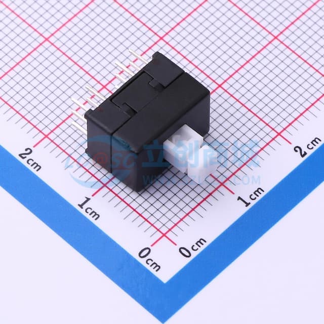 按键开关8.5x13 自锁3.3x3.3白头 400gf实物图