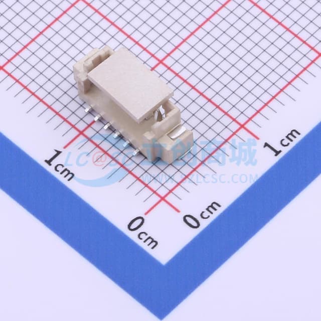 1x6P 间距:1.25mm 立贴 系列:PicoBlade(MX 1.25)实物图