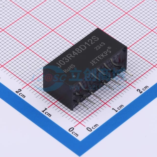 3W SIP封装宽电压输入隔离稳压DC-DC模块电源实物图
