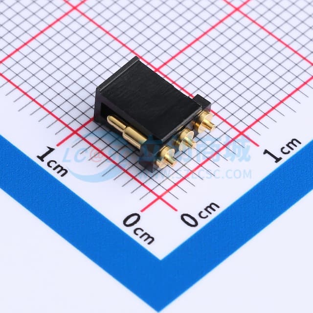3pin插件弹簧顶针连接器实物图
