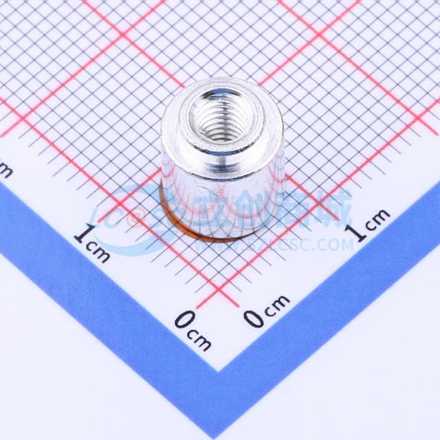 雄和远景，电路板表贴圆螺母柱，M4Xφ8.74X8+1.53，铜镀锡，编带装实物图