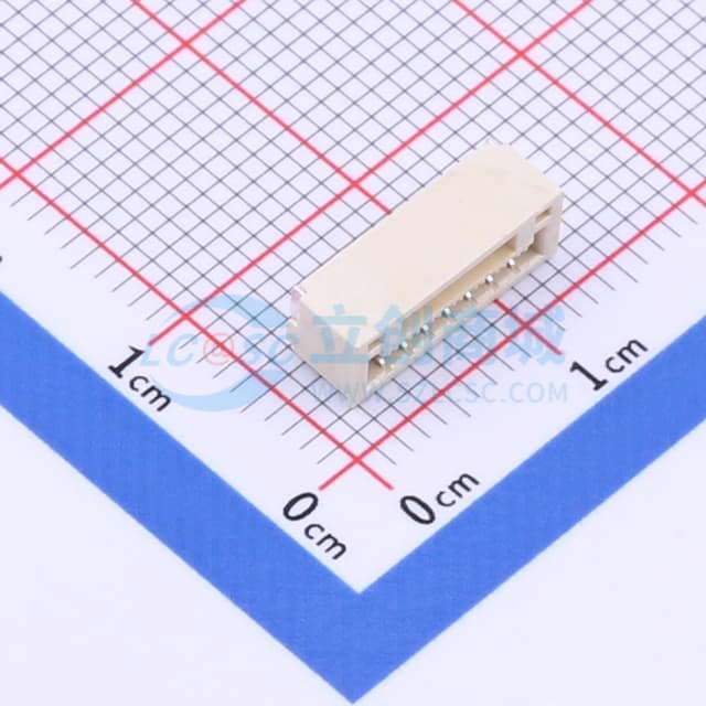 1x7P 间距:1.25mm 卧贴实物图