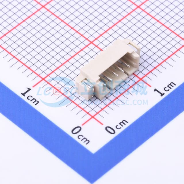 1x5P 间距:1.25mm 卧贴 系列:PicoBlade(MX 1.25)实物图