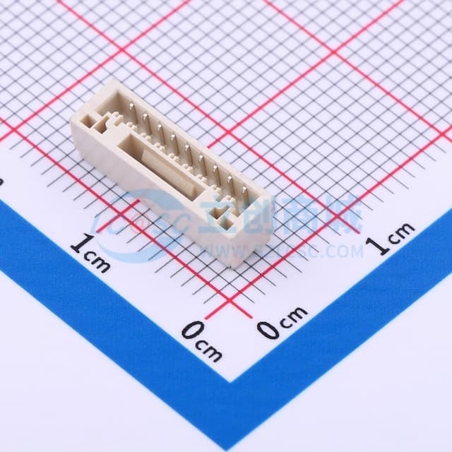 1x9P 间距:1.25mm 卧贴实物图