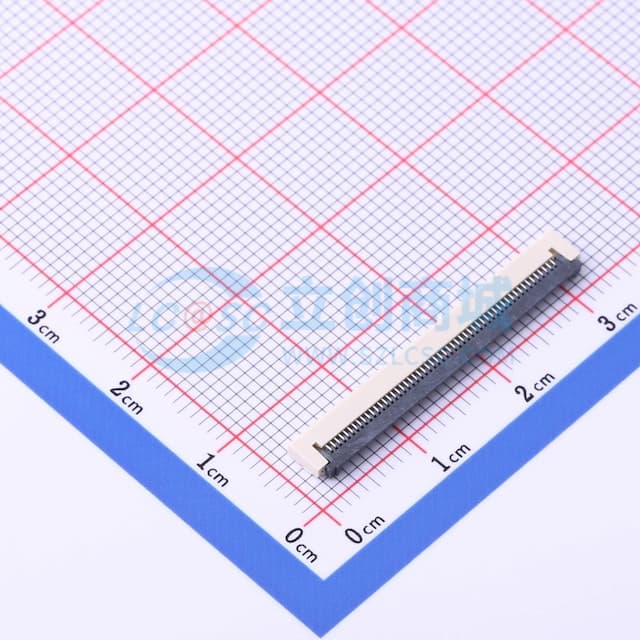 间距:0.5mm P数:54P 翻盖式 下接实物图