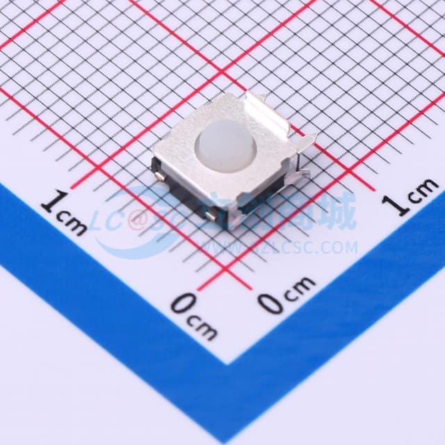 侧插防水轻触开关 硅胶白钮 320gf实物图