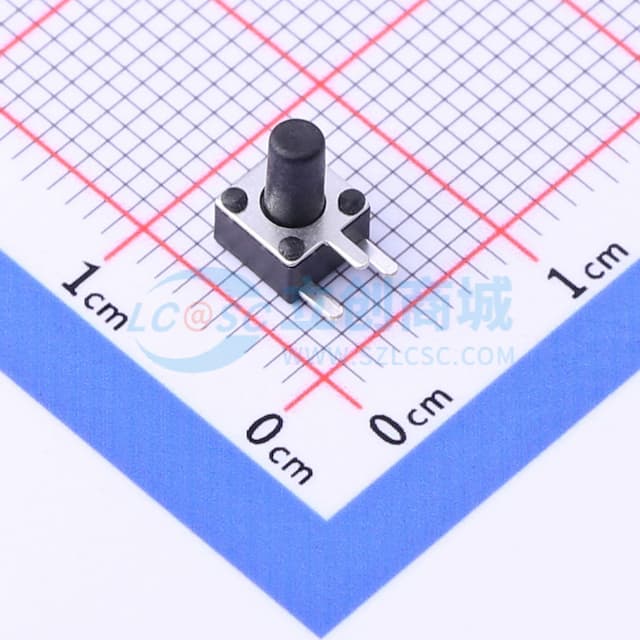 4.5*4.5*7mm 卧插 轻触开关【插件】实物图