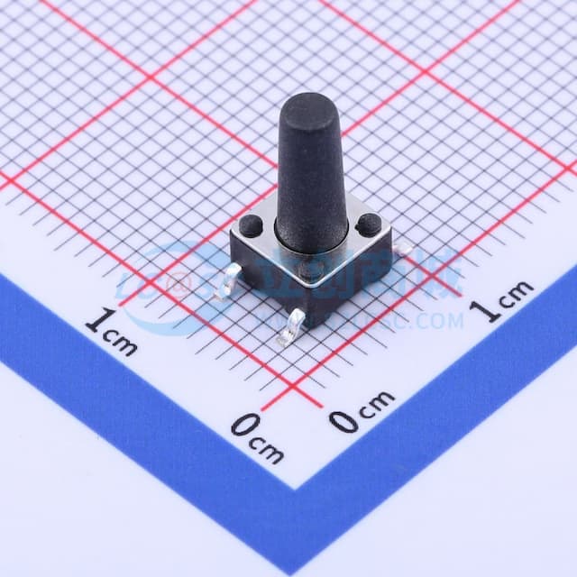 6*6*12mm 立贴 轻触开关实物图