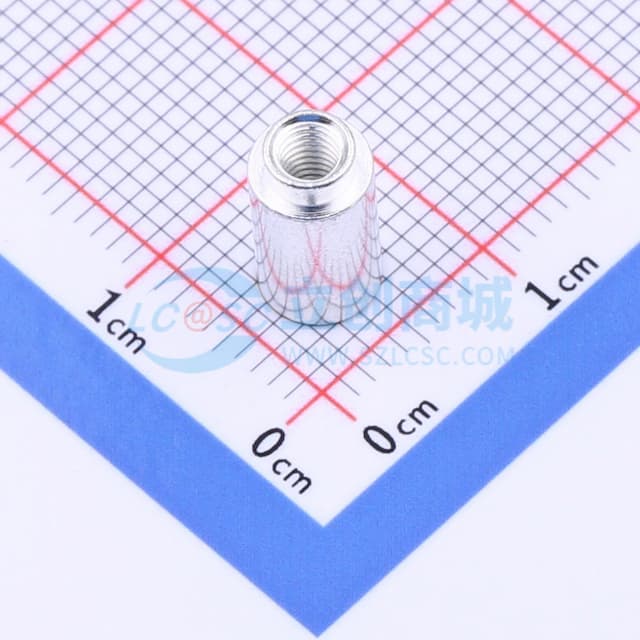 雄和远景，电路板表贴圆螺母柱，M3Xφ5.56X9+1.53，铜镀锡，编带装实物图