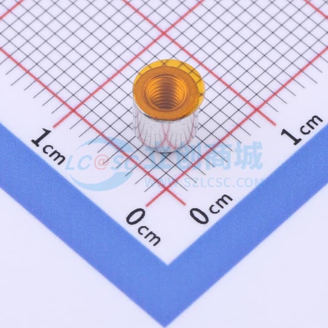 雄和远景，电路板表贴圆螺母柱，M3X4.5，铜镀锡,1个实物图