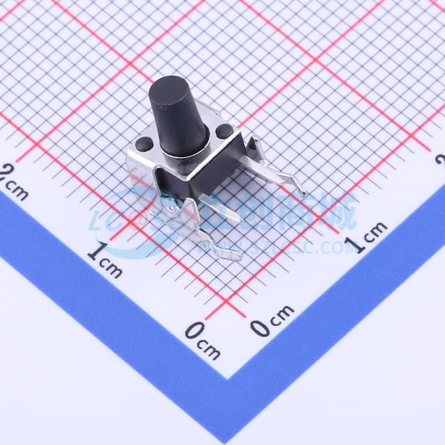 6*6*9mm 卧插 轻触开关 【插件】实物图