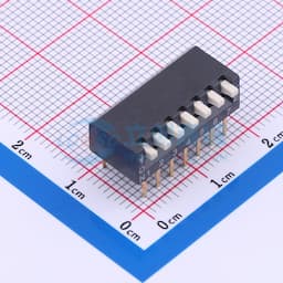 2.54mm 7位插件琴键式拨码开关缩略图
