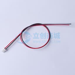 2.50mm JST XH)胶壳,公胶壳无扣,2P端子线，长度300，单端镀锡缩略图