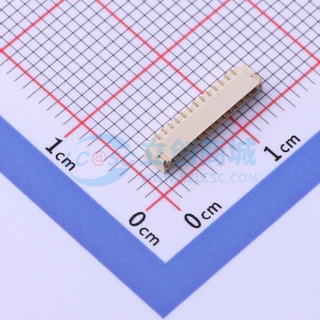 1x13P 间距:0.8mm 卧贴实物图