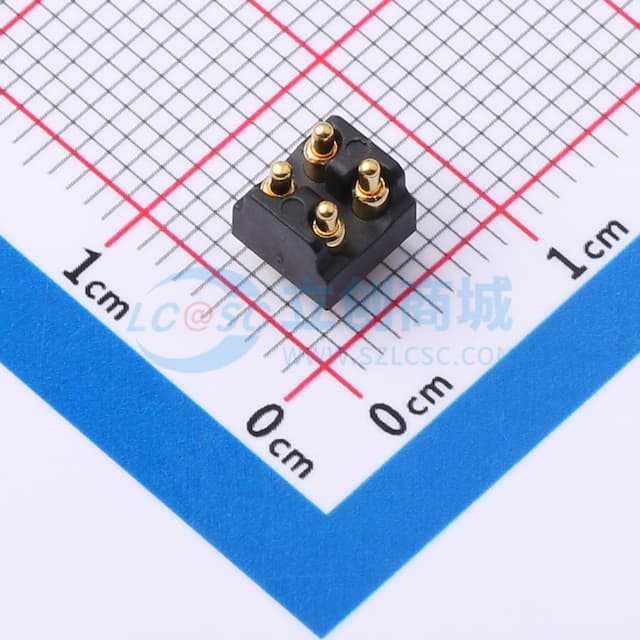 4pin插件弹簧顶针连接器实物图