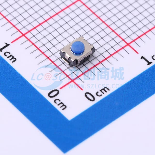 正按小龟 3x4x2mm 翘脚无柱 250gf硅胶蓝头实物图