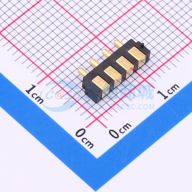 侧贴弹簧顶针连接器实物图