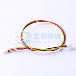 DEALON(德艺隆)HY2.0mm带扣 端子线UL1007#26 红/黑/黄 双头反向 L=300mm 3PLYR200-100726-300-3P缩略图