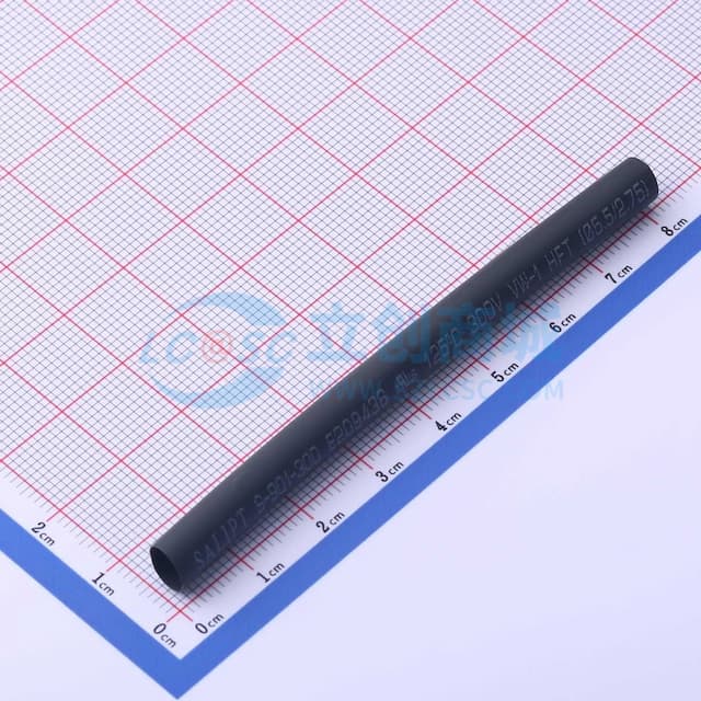 三联热缩 热缩管 黑色200M/卷 S-901-300-5.5mm Bk 200m实物图