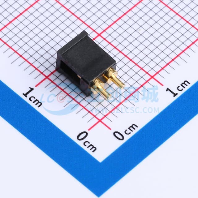 2pin插件弹簧顶针连接器实物图