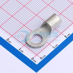 封闭环形舌形端子，8 AWG，1/4 / M6螺柱尺寸，6.73 mm螺柱直径，封闭筒形，直型，镀锡，非绝缘缩略图
