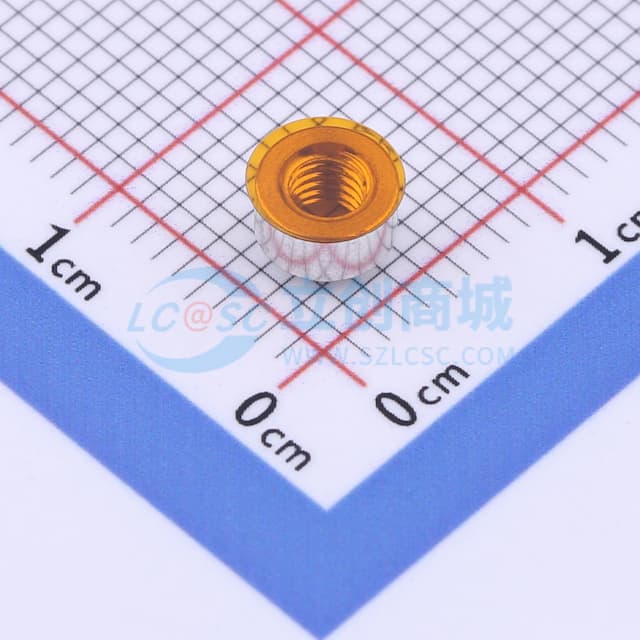 雄和远景，电路板表贴圆螺母柱，M3X2.5，铜镀锡,1个实物图