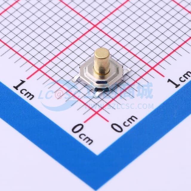 铜头轻触开关5.2x5.2x4.3 100gf实物图