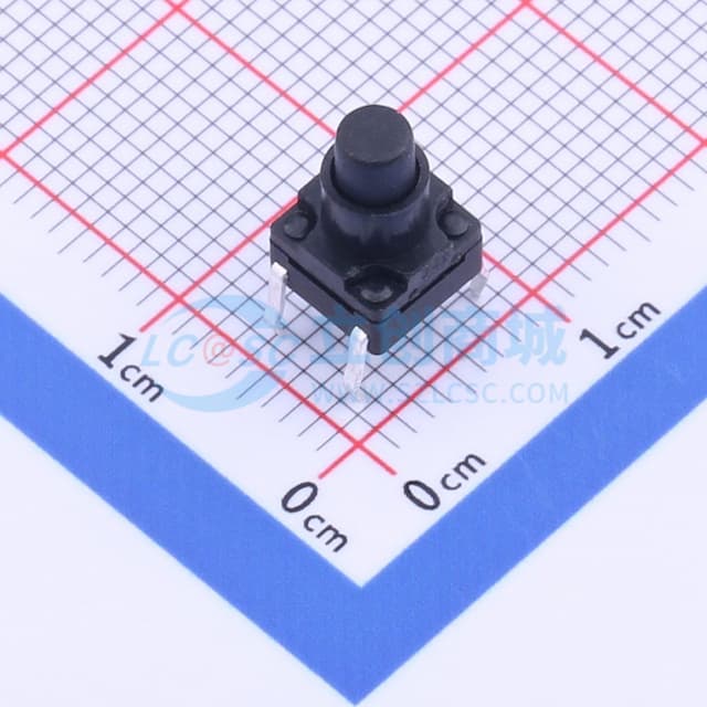 带胶套 防水 6.2x6.2x9.5 带胶套插件防水开关【插件】实物图