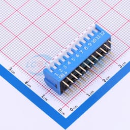 蓝色侧拨长柄 12位 插件拨码开关缩略图